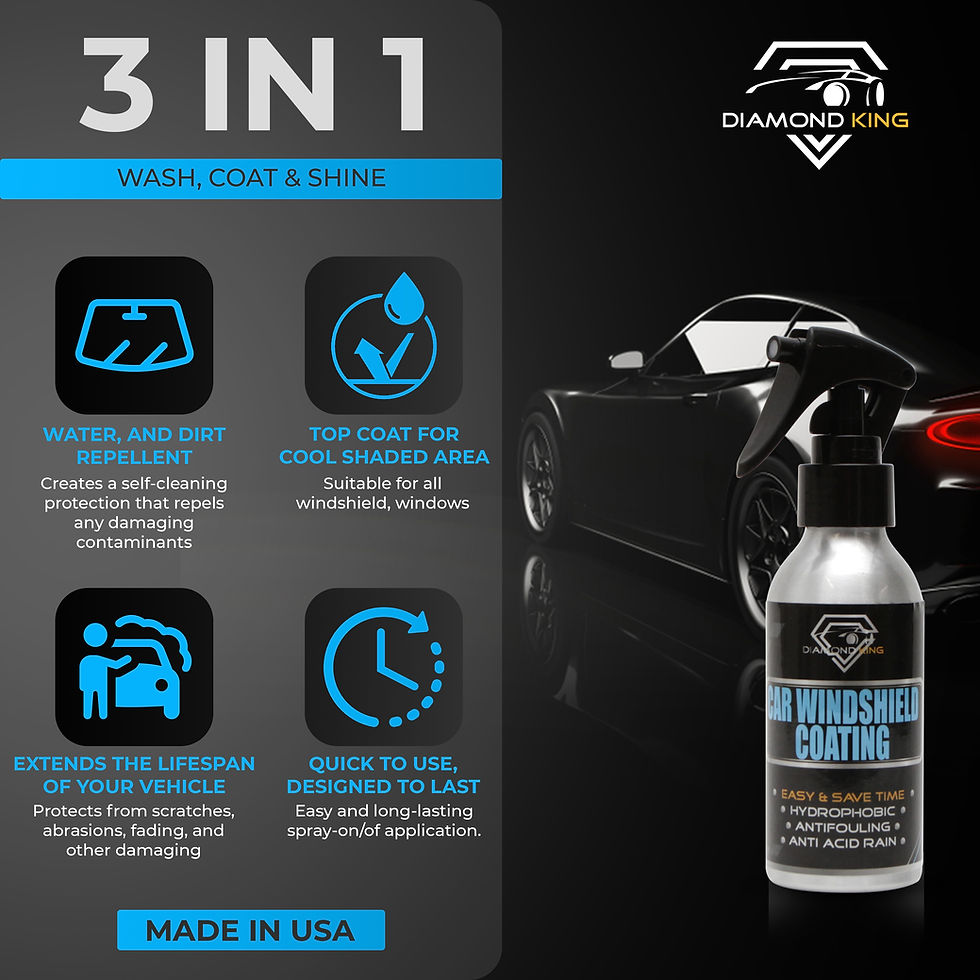 Thumbnail: Nano Car Windshield Glass Coating Hydrophobic Spray Waterless - 120ml