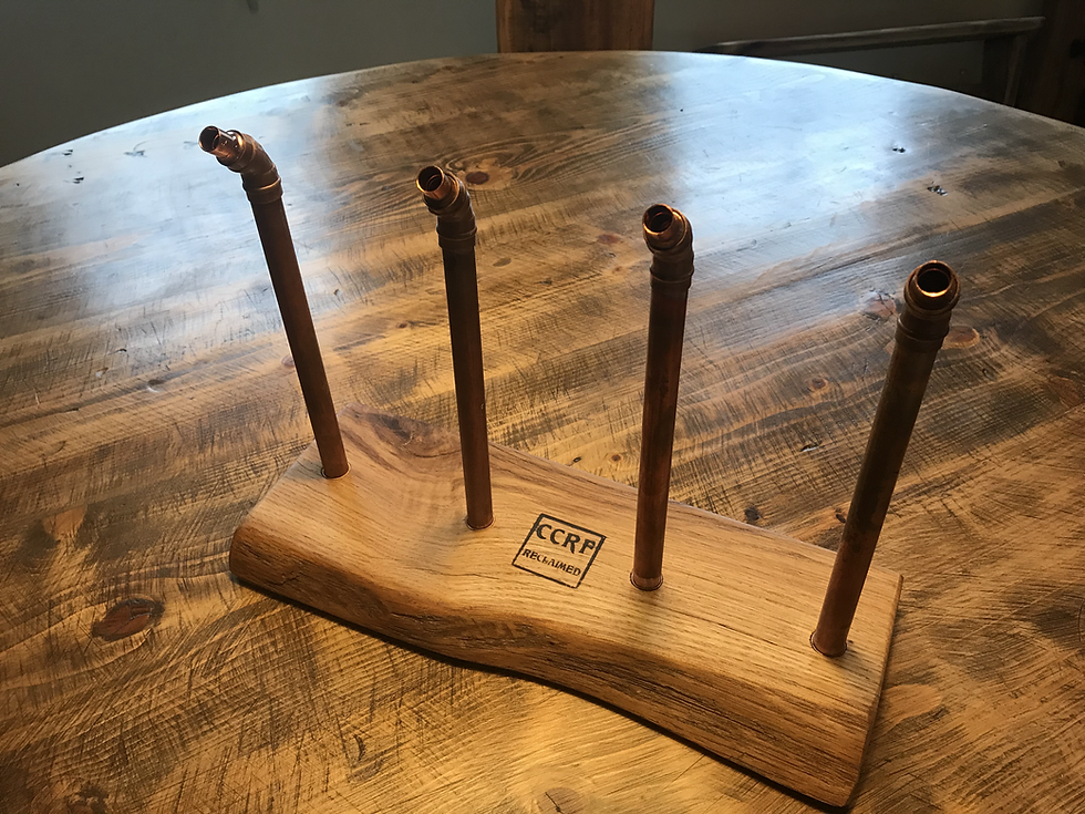 Thumbnail: Handmade Oak & Copper Glove stand /Drier