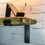 Thumbnail: Matt Black Down style brackets & Reclaimed Distressed Shelf.