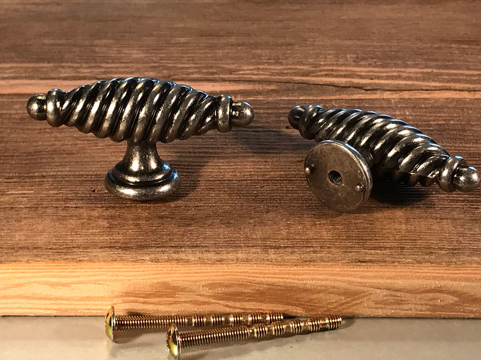 Thumbnail: Heavy Antique solid Metal pewter style Knob