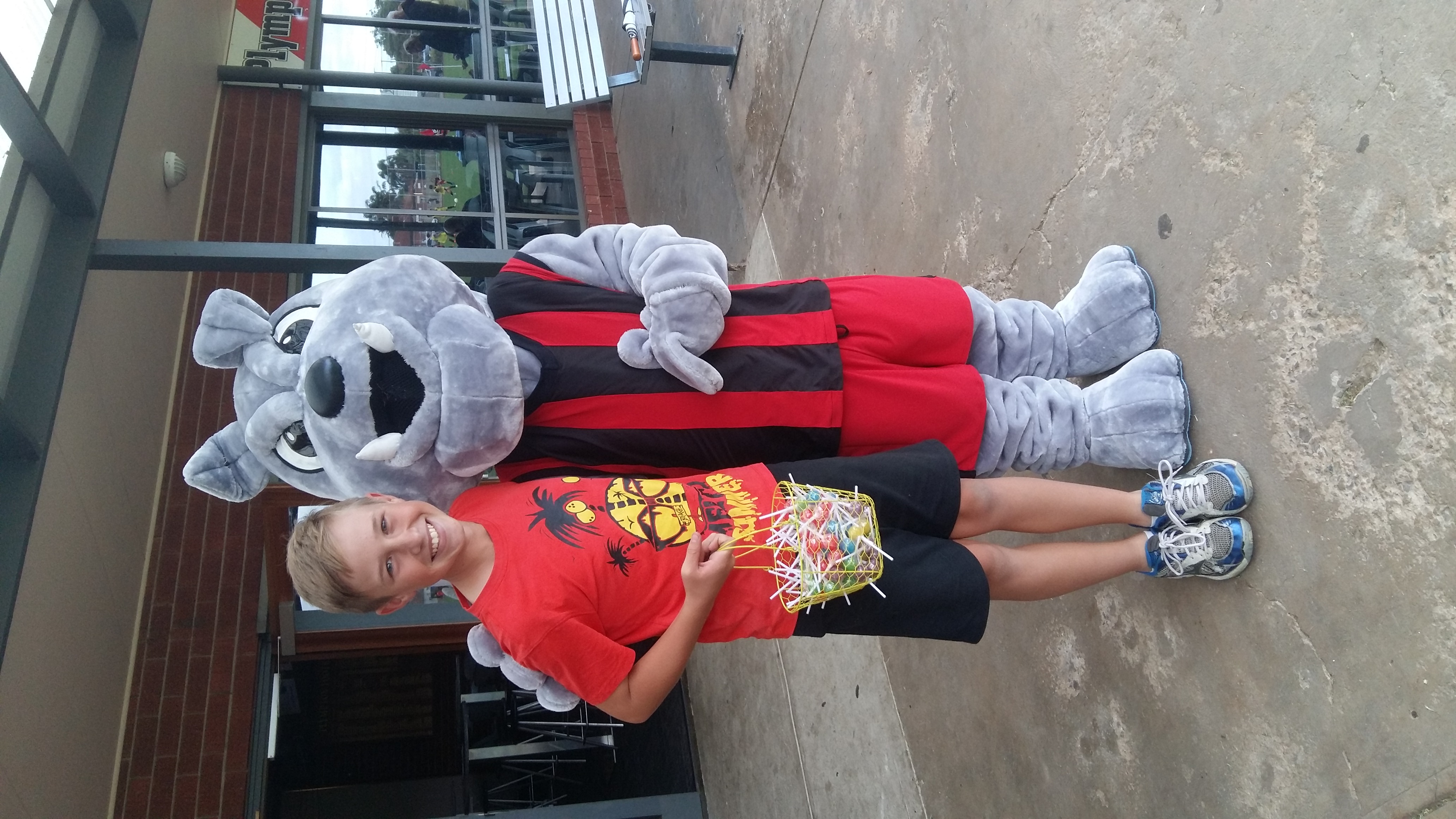 Hanging with the Club Mascot!