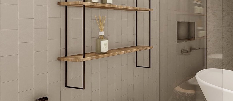 Banheiro com Jardim interno