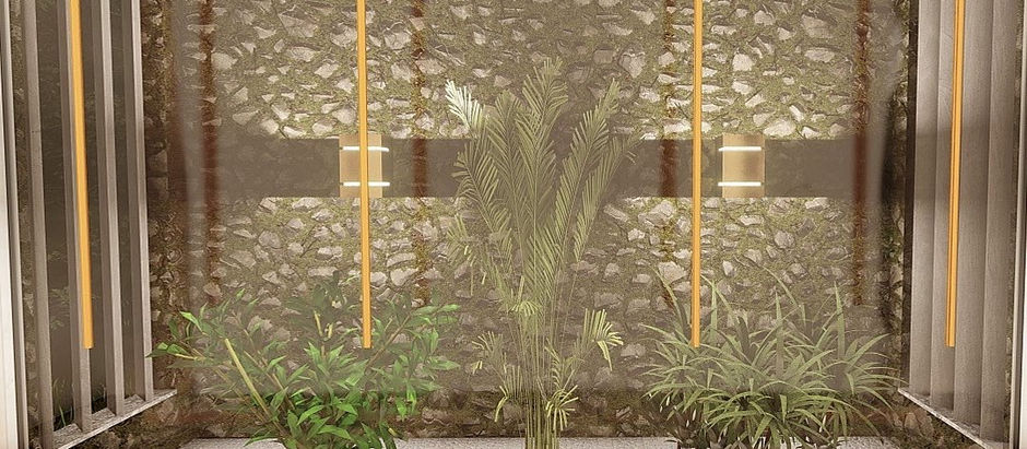 Banheiro com Vegetação interna 🌿