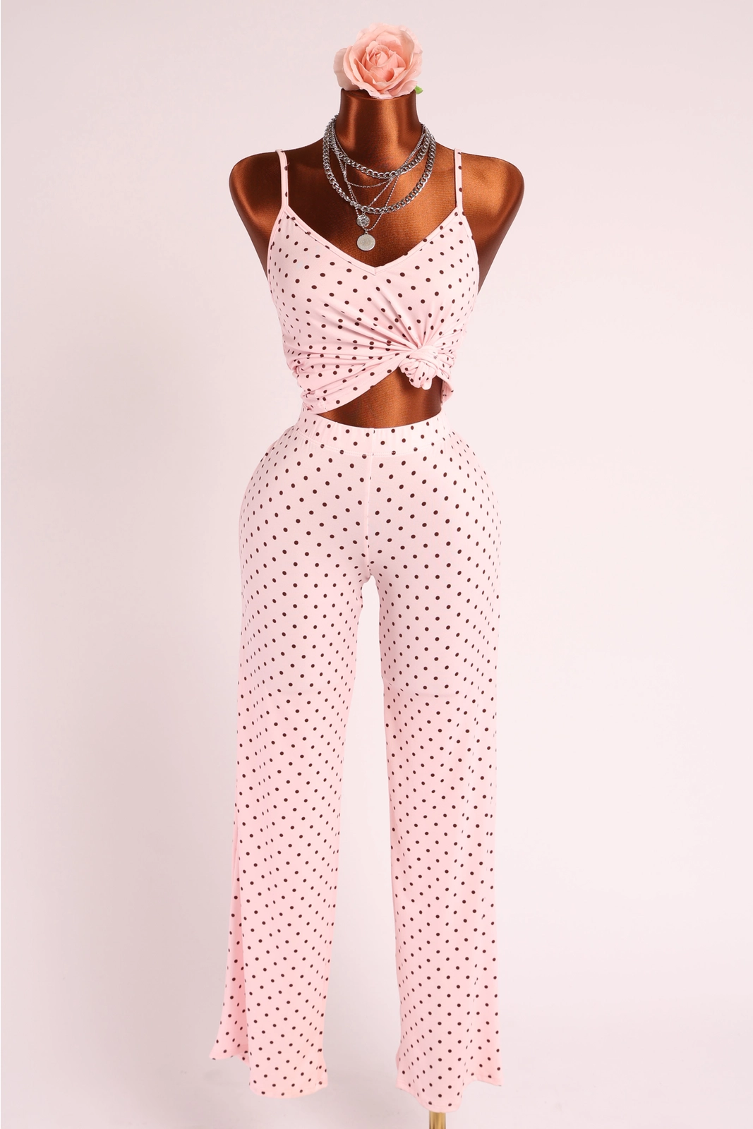 Polka Dot Cami Leisure Set