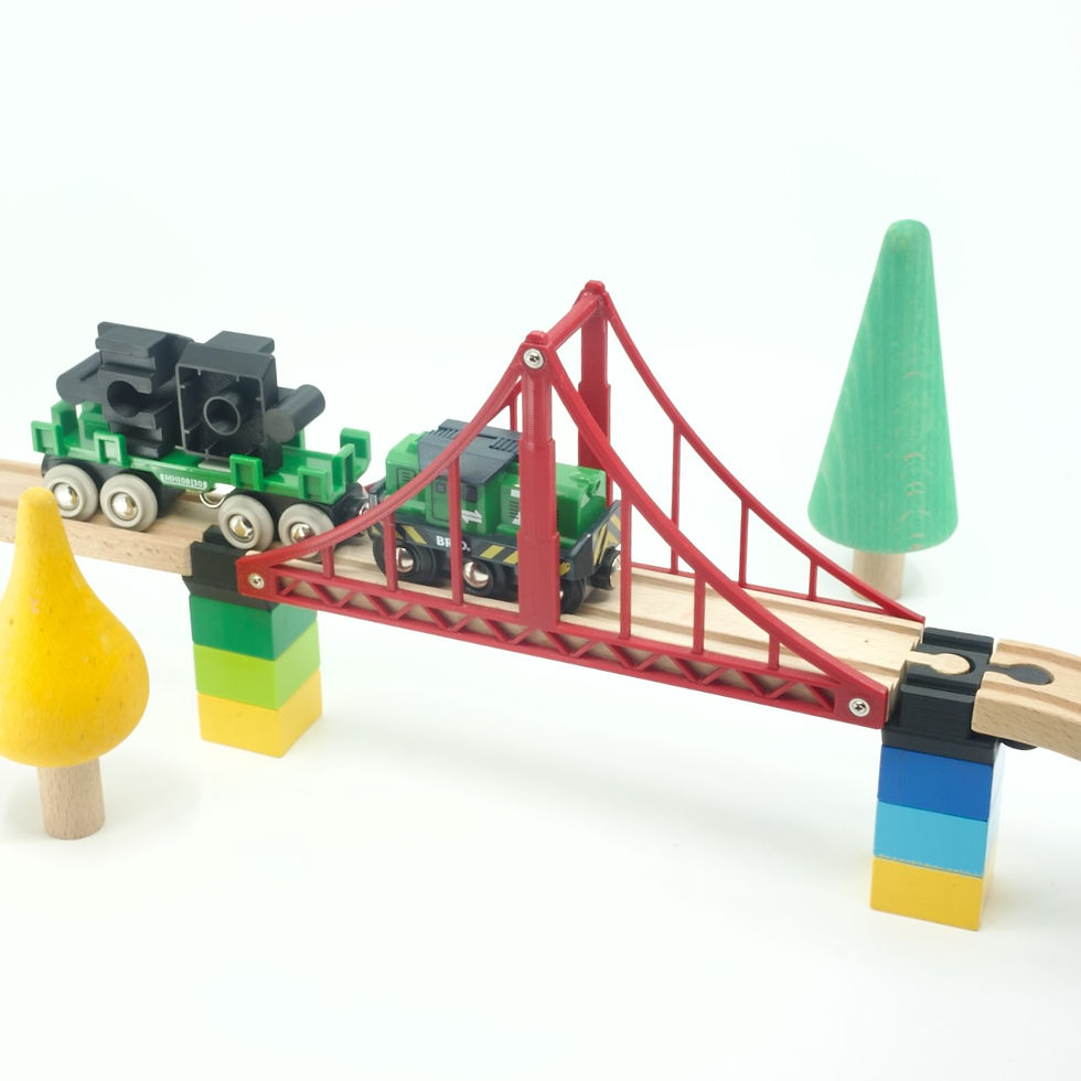 DIY Brücken-Kit "Goldengate" für Holzeisenbahn