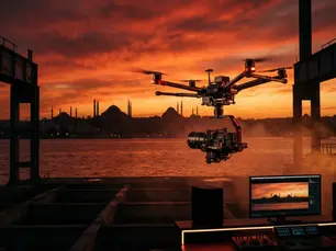 Drone ile İstanbul'da yapılan profesyonel tanıtım filmi çekimi