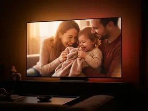 Reklam filminde duygusal hikâye anlatımını temsil eden aile sahnesi.