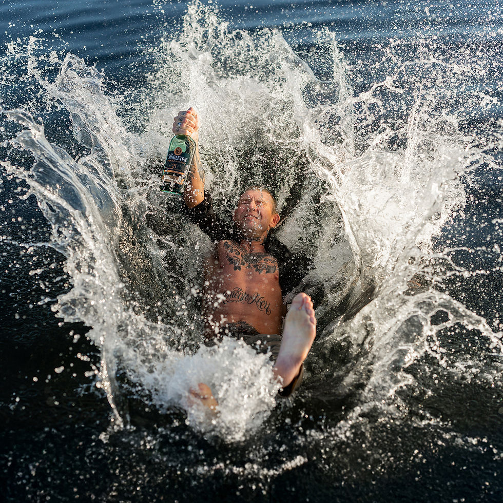 Tävlingsbild från World Class med fokus på cocktail och presentation i Singleton Challenge.