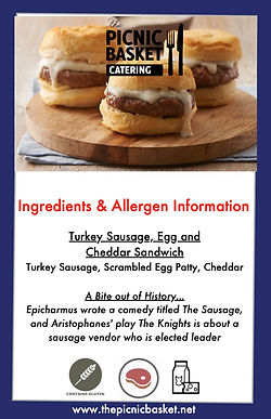 Turkey Sausage, Egg and Cheddar Sandwic