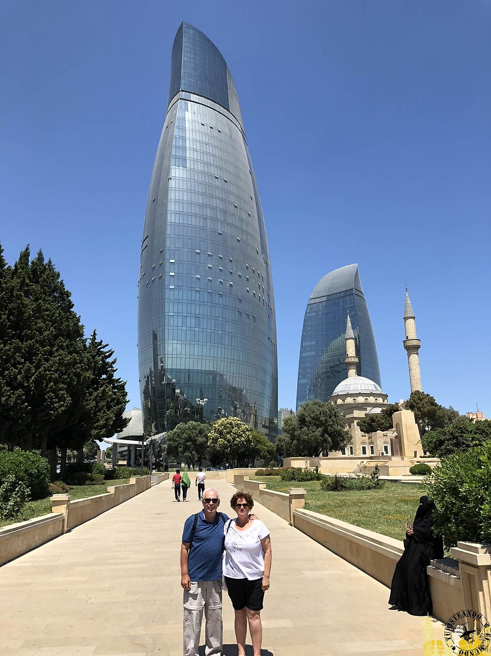Flame Towers en Bakú, Azerbaiyán