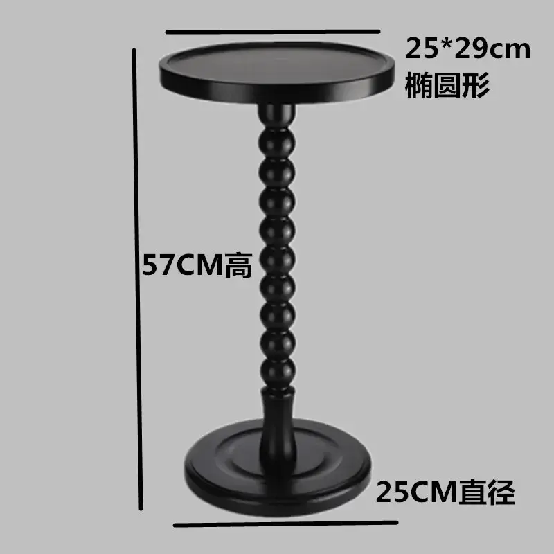 Thumbnail: Rubberwood Oval Wine Table Mid-Century Coffee Table Heart-Shaped Bedside Stand S