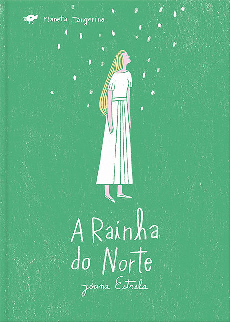Book cover with an illustration of a young woman dressed in white and looking up.