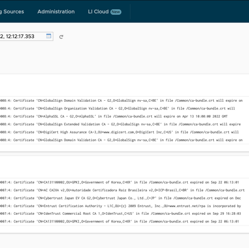 Capture Certificate Expirations with vRLI