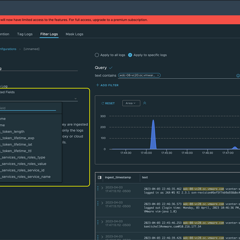 Log Filtering with VMware Aria Operations for Logs SaaS