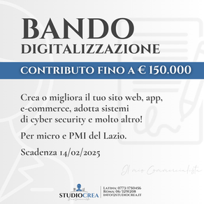 Bando digitalizzazione