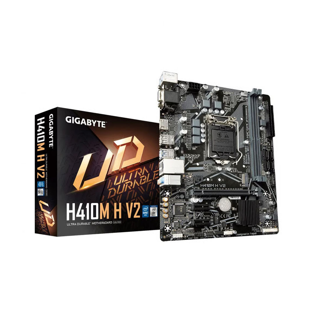 Placa Mãe Gigabyte H410M H V2 DDR4 Socket LGA1200 M-ATX Preto