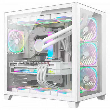 Gabinete Gamer K-Mex Space ATX WHITE, CG-W2R4, Vidro Temperado, SEM FANS