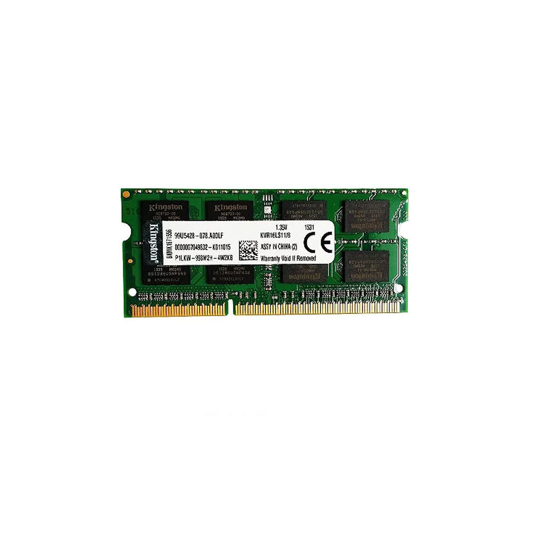 Memória Para Notebook Kingston, 8GB, 1600MHz, DDR3L, CL11, Paralela - KVR16LS11/