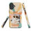 Thumbnail: Tough Case for iPhone® Cat Vibes Cat with Orange Sunglasses Retro Background