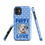 Thumbnail: Tough Case for iPhone® Puppy Dalmatian Love with Blue Polka Dot Background