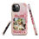Thumbnail: Tough Case for iPhone® Feline Beauty Cat with Pink Flower Background