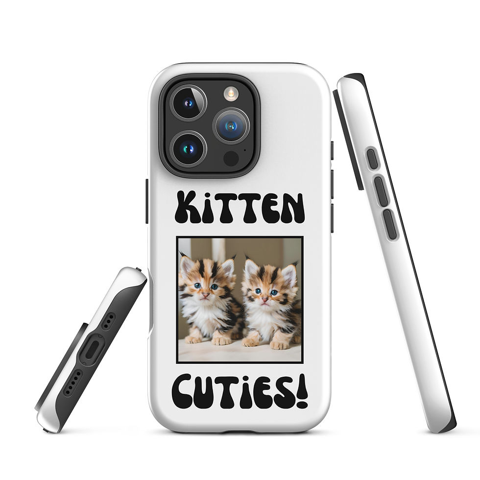 Thumbnail: Tough Case for iPhone® Calico Kitten Cuties with White Background