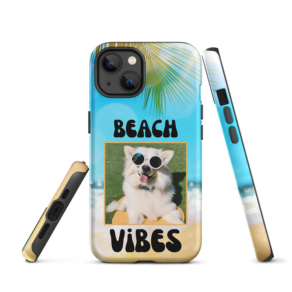 Thumbnail: Tough Case for iPhone® Beach Vibes Dog with Sunglasses 3