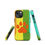 Thumbnail: Tough Case for iPhone® Paw with Retro Groovy Background