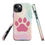 Thumbnail: Tough Case for iPhone® Pink Paw with Pastel Background