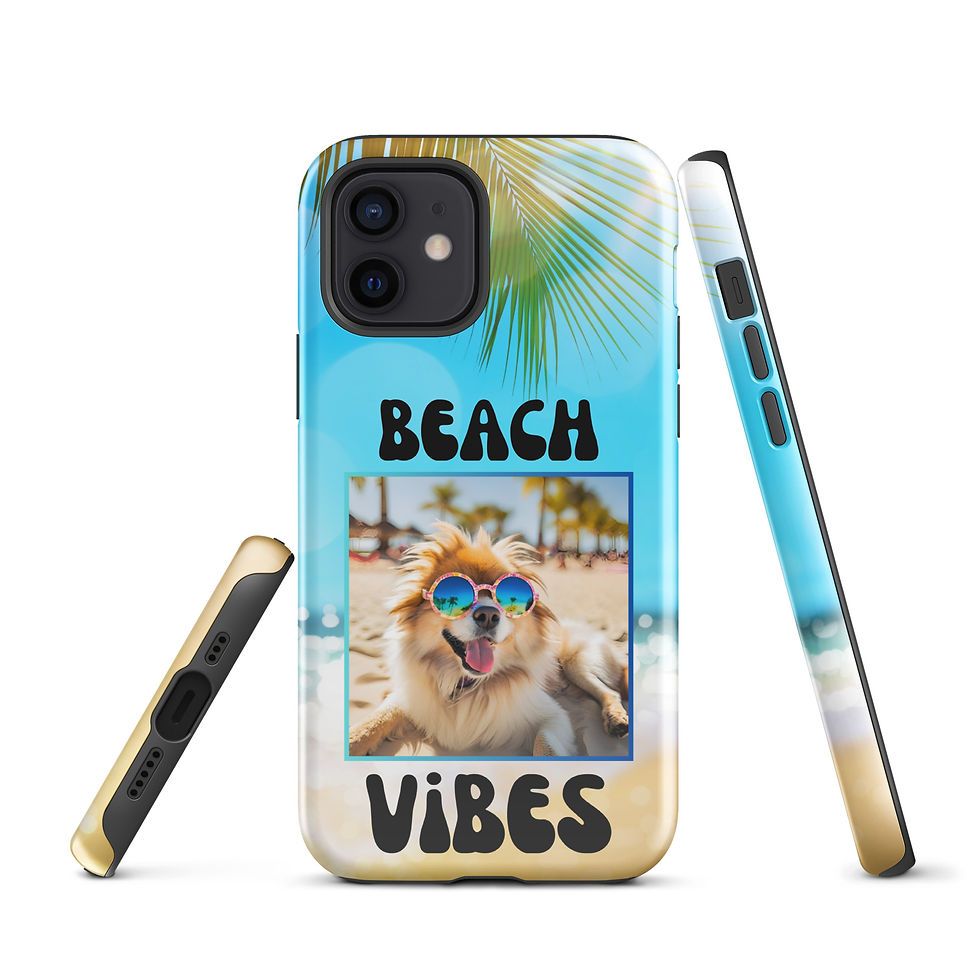 Thumbnail: Tough Case for iPhone® Beach Vibes Dog with Sunglasses