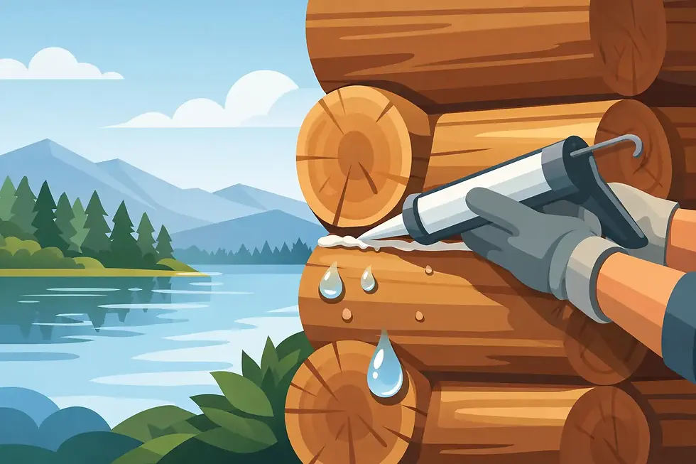 Log Home Caulking Repair: Stop Water at Seams