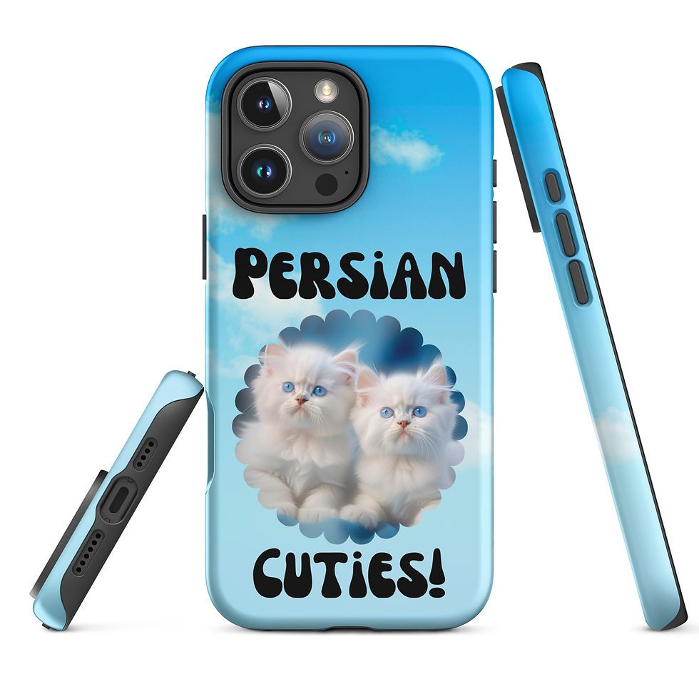 Thumbnail: Tough Case for iPhone® Blue Eyed Persian Kittens with Blue Sky Background