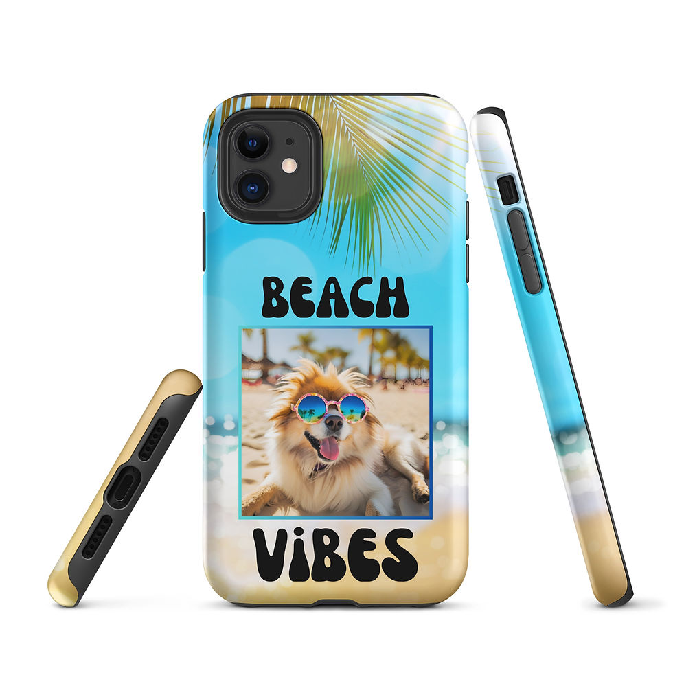 Thumbnail: Tough Case for iPhone® Beach Vibes Dog with Sunglasses