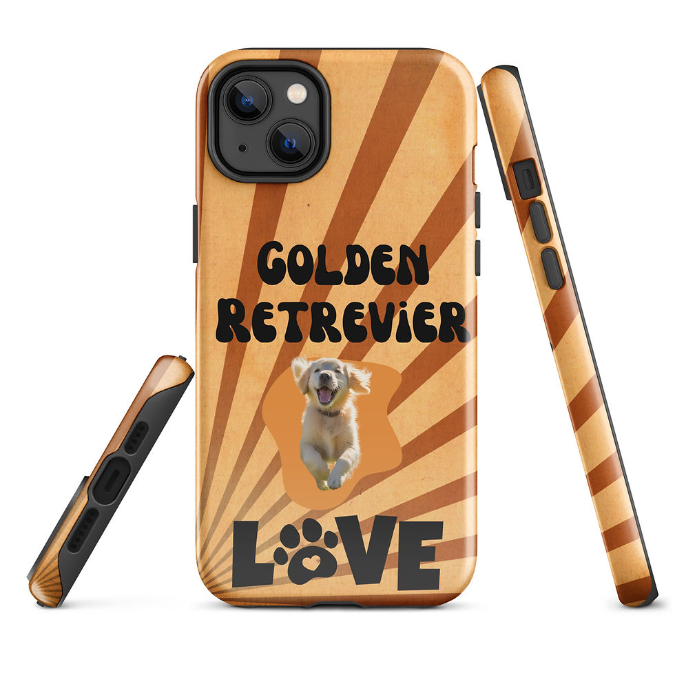 Thumbnail: Tough Case for iPhone® Golden Retriever Puppy Love