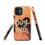 Thumbnail: Tough Case for iPhone® Dog Mom with Heart Orange Background