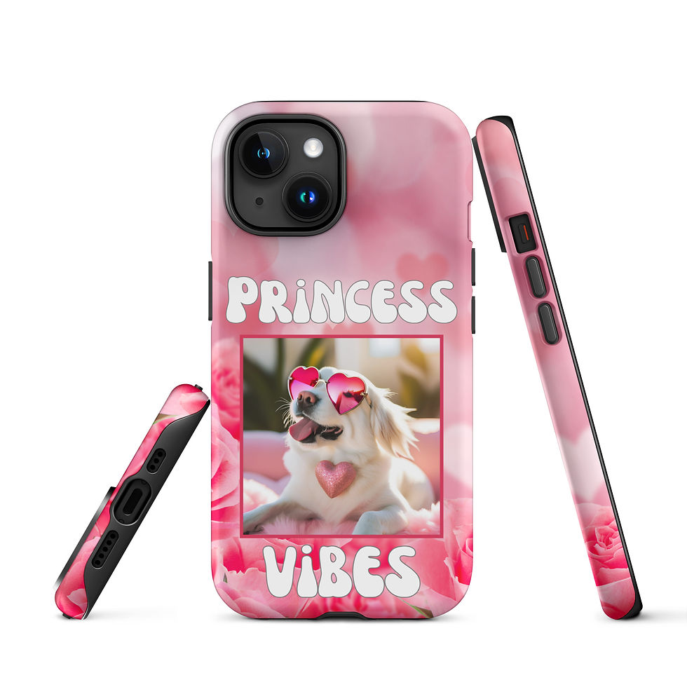 Thumbnail: Tough Case for iPhone® Dog Princess Vibes in Heart Sunglasses