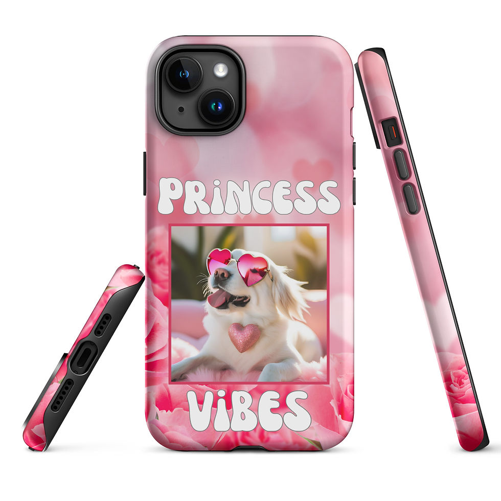 Thumbnail: Tough Case for iPhone® Dog Princess Vibes in Heart Sunglasses