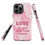 Thumbnail: Tough Case for iPhone® I Love my Cats More than Humans Pink Background