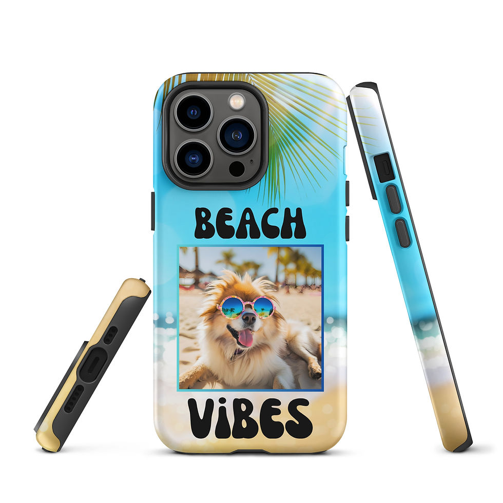 Thumbnail: Tough Case for iPhone® Beach Vibes Dog with Sunglasses