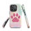 Thumbnail: Tough Case for iPhone® Pink Paw with Pastel Background