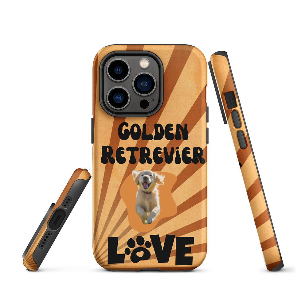 Thumbnail: Tough Case for iPhone® Golden Retriever Puppy Love