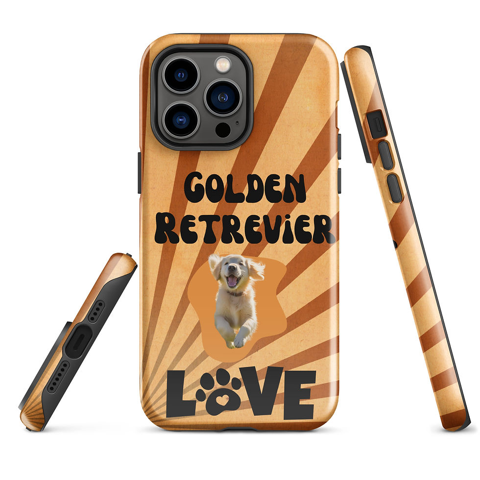 Thumbnail: Tough Case for iPhone® Golden Retriever Puppy Love