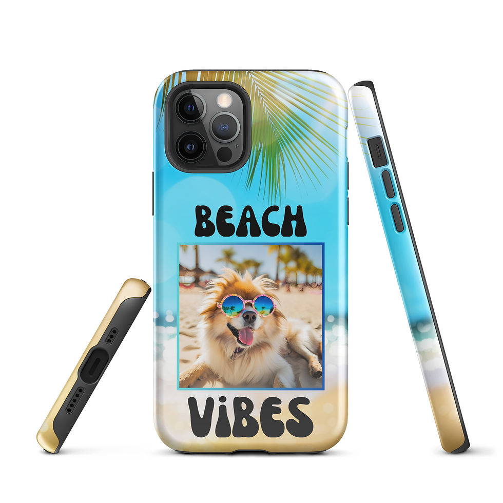 Thumbnail: Tough Case for iPhone® Beach Vibes Dog with Sunglasses