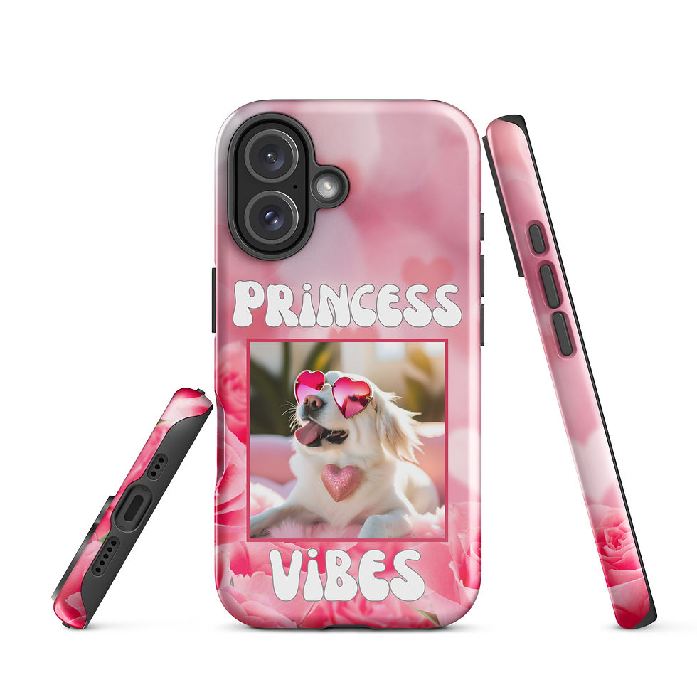 Thumbnail: Tough Case for iPhone® Dog Princess Vibes in Heart Sunglasses