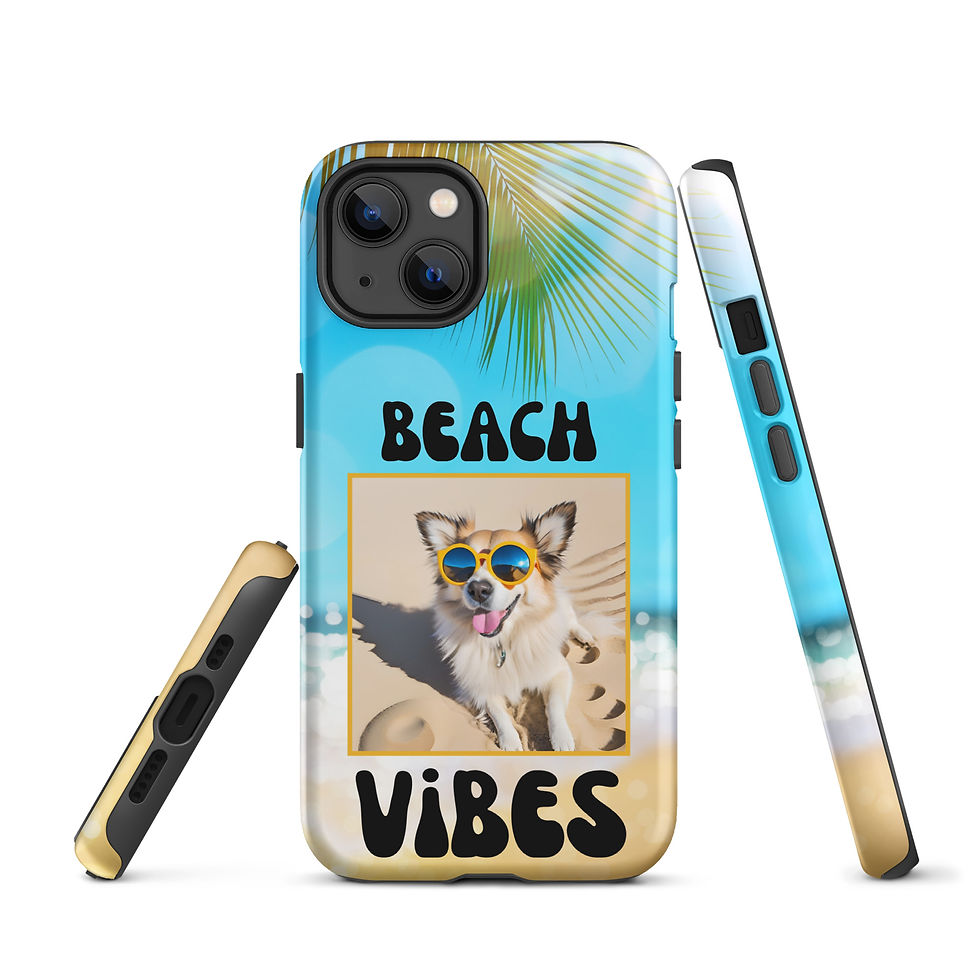 Thumbnail: Tough Case for iPhone® Beach Vibes Dog with Sunglasses 2