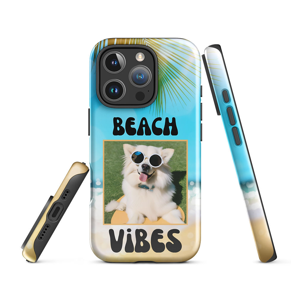 Thumbnail: Tough Case for iPhone® Beach Vibes Dog with Sunglasses 3
