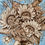Thumbnail: Wood-burned sunflower bouquet with bow, light blue background