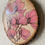 Thumbnail: Pink magnolia blossoms painted on wood slice