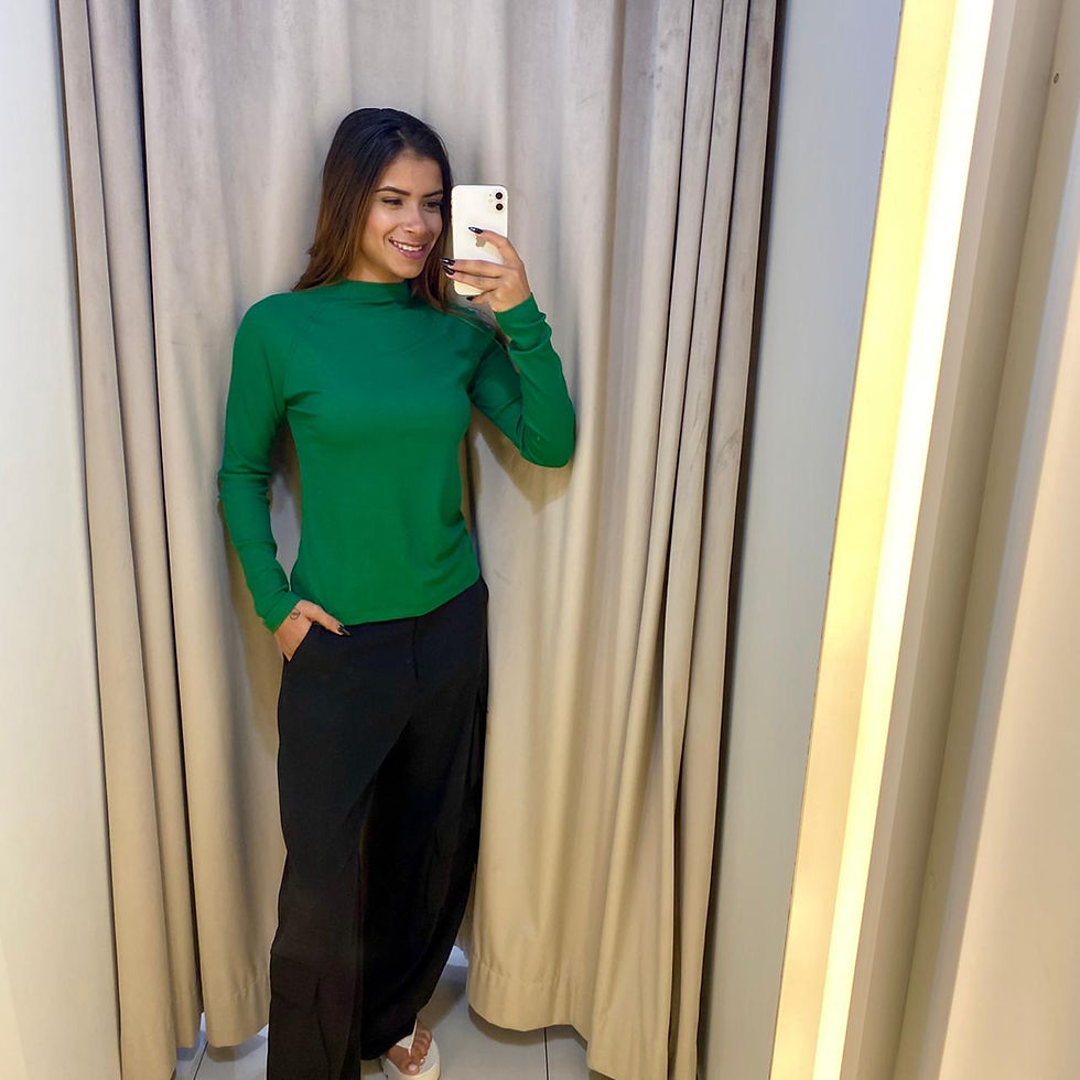 Miniatura: Blusa Linha Leve Canelada Verde