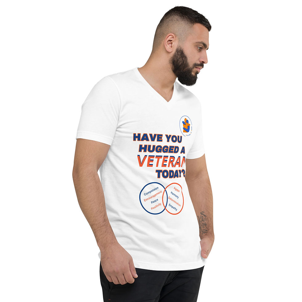Thumbnail: Unisex Short Sleeve V-Neck T-Shirt (Veteran)